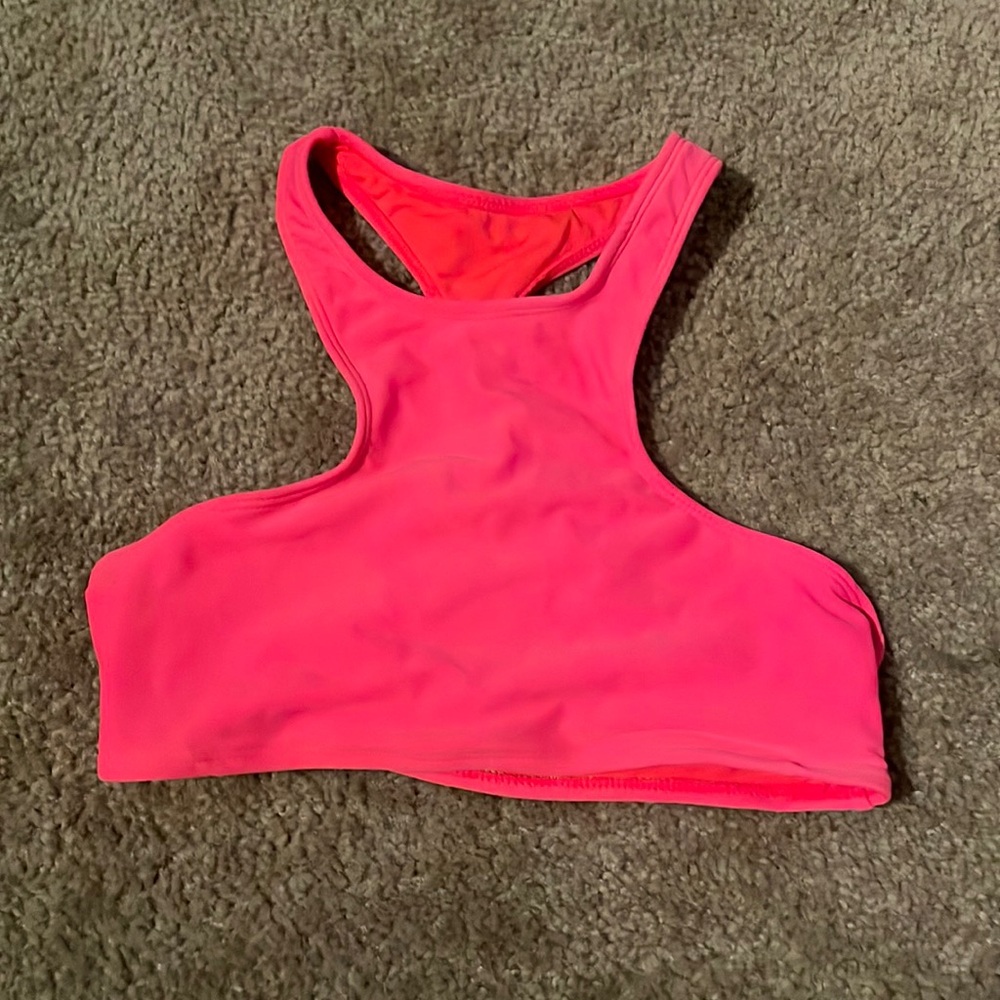 Forever 21 High Neck Hot Pink Bikini Top